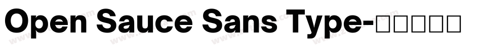 Open Sauce Sans Type字体转换